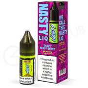 Nasty Liq Grape Mixed Berry Nic Salt Vape Juice – sleek 10 ml bottle featuring a luscious grape and mixed-berry blend, smooth nicotine salt formulation, and precision dropper tip for easy pod-system use.